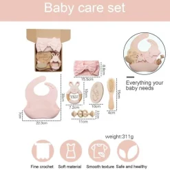 Pastellfarbenes Babyparty-Geschenkset – Entzückende Essentials für Neugeborene