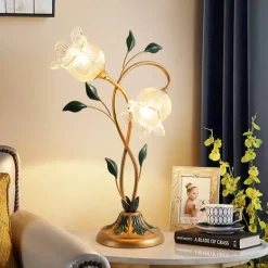 Pastoral Rose Tischlampe - Dekorative Akzentbeleuchtung