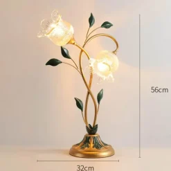 Pastoral Rose Tischlampe - Dekorative Akzentbeleuchtung