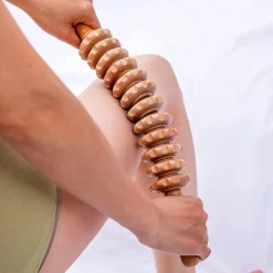 1pc Handheld Holz Massager mit 12 Rollen Trigger Punkt Therapie