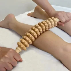 1pc Handheld Holz Massager mit 12 Rollen Trigger Punkt Therapie