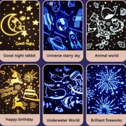 Pentagramm-Projektorlampe – Sternennacht-Umgebungslicht