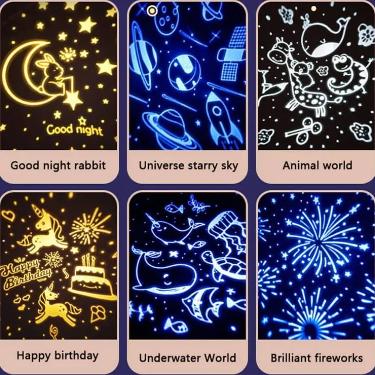 Pentagramm-Projektorlampe – Sternennacht-Umgebungslicht