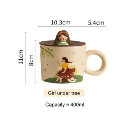 Personalisierte Retro-Kaffeetasse aus Keramik mit Deckel – einzigartiges Geburtstagsgeschenk für Zuhause oder das Büro