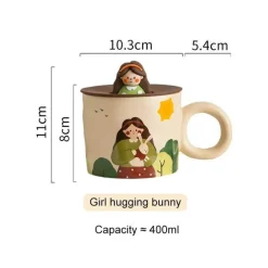 Personalisierte Retro-Kaffeetasse aus Keramik mit Deckel – einzigartiges Geburtstagsgeschenk für Zuhause oder das Büro