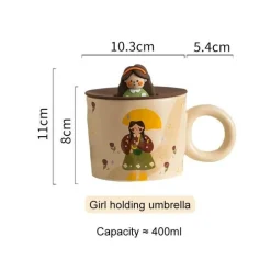 Personalisierte Retro-Kaffeetasse aus Keramik mit Deckel – einzigartiges Geburtstagsgeschenk für Zuhause oder das Büro