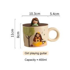 Personalisierte Retro-Kaffeetasse aus Keramik mit Deckel – einzigartiges Geburtstagsgeschenk für Zuhause oder das Büro