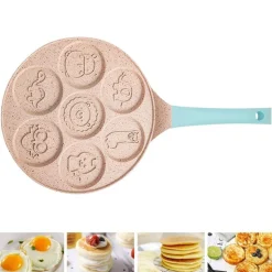 Pfannkuchenpfanne mit Cartoon-Tiermotiv – 7-förmige Hochleistungs-Grillplatte