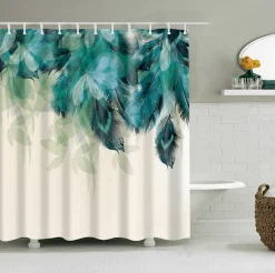 Pfauen-Duschvorhang – Farbenfrohes Badezimmer-Dekor-Accessoire