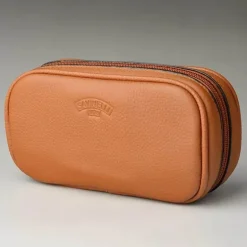 Pfeifentasche aus Rindsleder - Premium Halter für 3 Pfeifen Tabakzubehör