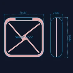 Pillendose mit 4 Fächern – Reisekapselhülle für Medikamente