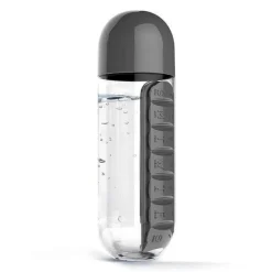 Pillendosierer-Wasserflasche – Täglicher Medikamenten-Tracker