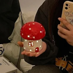 Pilz Keramik Nachttischlampe - Verträumtes Nachtlicht