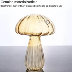 Pilzförmige Glasvase für moderne Wohnkultur und Tischdekoration