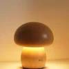 Pilzlampe aus Massivholz - Einzigartige Tischleuchte