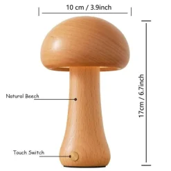 Pilzlampe aus Massivholz - Einzigartige Tischleuchte