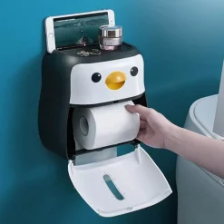 Pinguin-Toilettenpapierhalter – Niedliches Badezimmer-Organizer-Dekor
