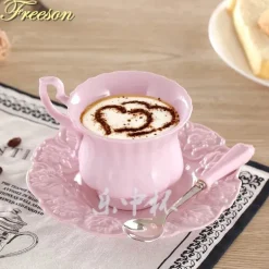 Pink Princess Teetassen-Set – Elegantes 180 ml Porzellan-Trinkgeschirr