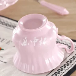 Pink Princess Teetassen-Set – Elegantes 180 ml Porzellan-Trinkgeschirr