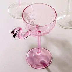 Pinke Flamingo-Cocktailgläser – transparentes Trinkgeschirr für Partys
