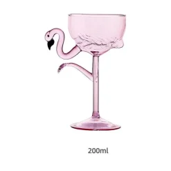 Pinke Flamingo-Cocktailgläser – transparentes Trinkgeschirr für Partys