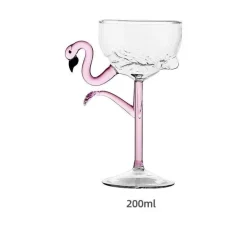 Pinke Flamingo-Cocktailgläser – transparentes Trinkgeschirr für Partys