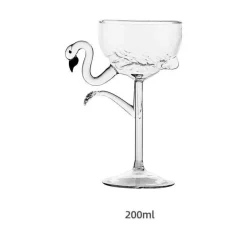 Pinke Flamingo-Cocktailgläser – transparentes Trinkgeschirr für Partys