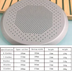 Pizzablech aus Aluminium mit Lochern – dickes, langlebiges Backgeschirr für perfekte Krusten