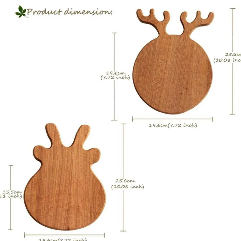 Pizzastein aus Holz – exquisites Design in Geweihform
