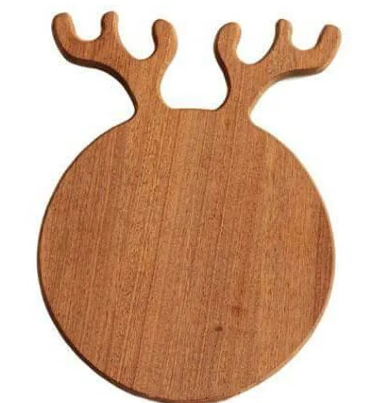 Pizzastein aus Holz – exquisites Design in Geweihform