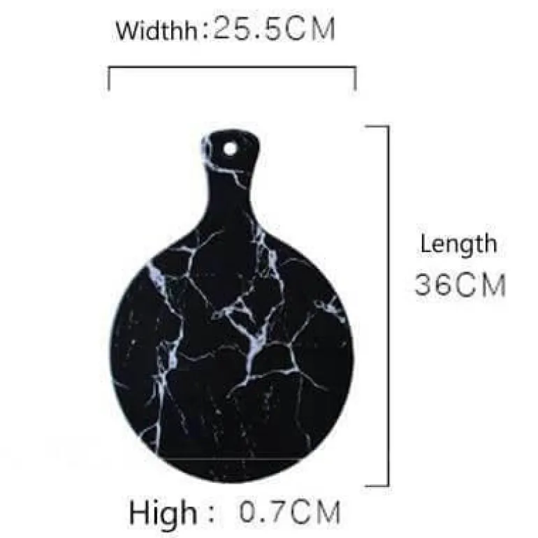 Pizzateller mit Marmorstreifen – Luxuriöses Keramikgeschirr