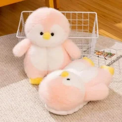 Plüsch-Hausschuhe „Happy Penguins“ – bequemes, gemütliches Schuhwerk