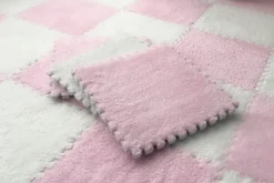 Plüschige Winter-Puzzlematte - Weiche DIY-Spielmatte