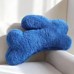 Plüsch-Kaninchenkissen - Dekoratives Bouclé-Kissen