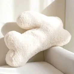 Plüsch-Kaninchenkissen - Dekoratives Bouclé-Kissen