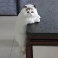 Plüschkatzenfigur - Niedliche Schreibtischdekoration