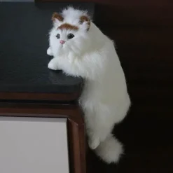 Plüschkatzenfigur - Niedliche Schreibtischdekoration