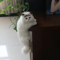 Plüschkatzenfigur - Niedliche Schreibtischdekoration