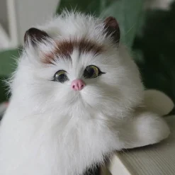 Plüschkatzenfigur - Niedliche Schreibtischdekoration