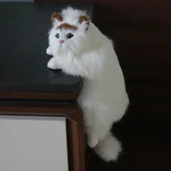 Plüschkatzenfigur - Niedliche Schreibtischdekoration