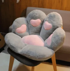 Plüschkissen mit Katzenpfotenmotiv – süßes, buntes Sitzkissen für Haustiere