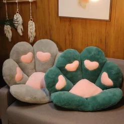 Plüschkissen mit Katzenpfotenmotiv – süßes, buntes Sitzkissen für Haustiere