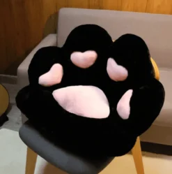 Plüschkissen mit Katzenpfotenmotiv – süßes, buntes Sitzkissen für Haustiere