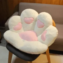 Plüschkissen mit Katzenpfotenmotiv – süßes, buntes Sitzkissen für Haustiere