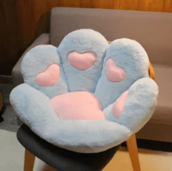 Plüschkissen mit Katzenpfotenmotiv – süßes, buntes Sitzkissen für Haustiere