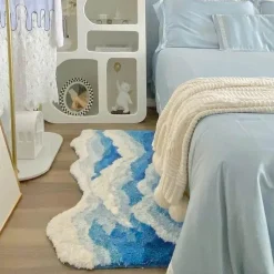 Plüsch-Wellenteppich – Weicher, rutschfester Teppich im Surf-Stil