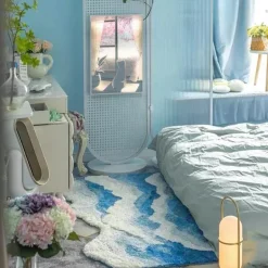 Plüsch-Wellenteppich – Weicher, rutschfester Teppich im Surf-Stil