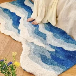 Plüsch-Wellenteppich – Weicher, rutschfester Teppich im Surf-Stil