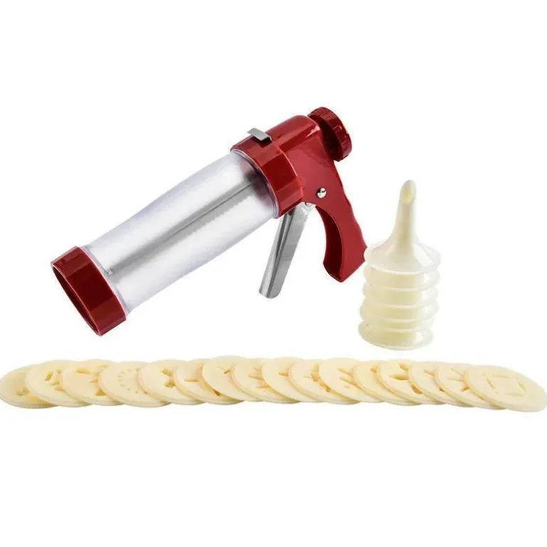 Plätzchen-Dekorationsset mit Gebäckspritze und Kuchenpresse für kreatives Backen