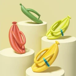 Plush Banana Flip Flops – Bequeme, weiche EVA-Sandalen